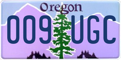 OR license plate 009UGC