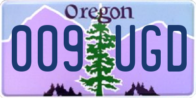 OR license plate 009UGD
