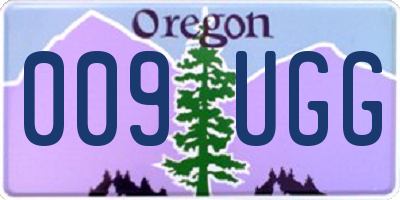 OR license plate 009UGG