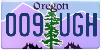 OR license plate 009UGH