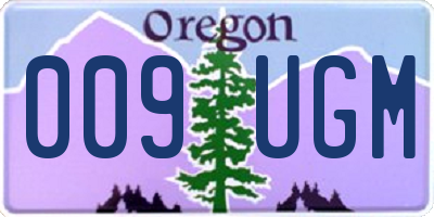 OR license plate 009UGM