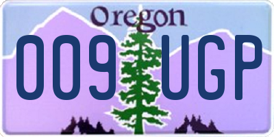 OR license plate 009UGP