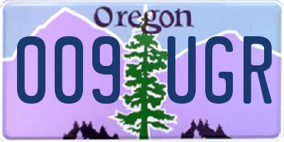 OR license plate 009UGR