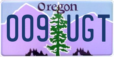 OR license plate 009UGT