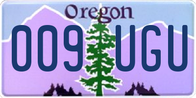 OR license plate 009UGU