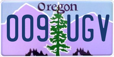 OR license plate 009UGV
