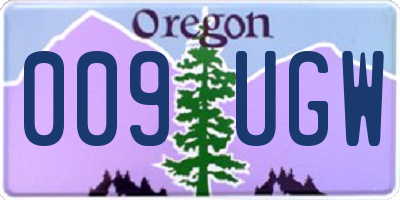 OR license plate 009UGW