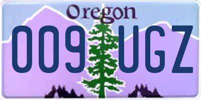 OR license plate 009UGZ