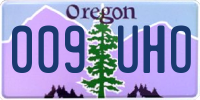 OR license plate 009UHO