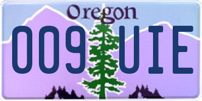 OR license plate 009UIE