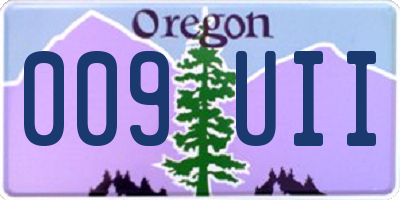 OR license plate 009UII