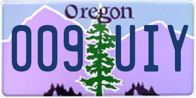 OR license plate 009UIY