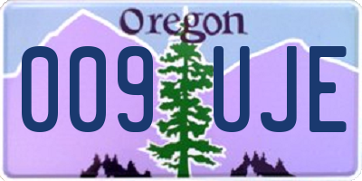 OR license plate 009UJE