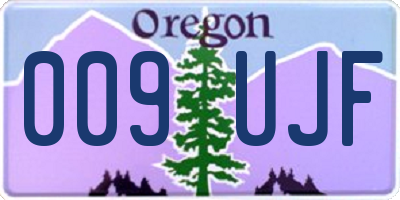 OR license plate 009UJF