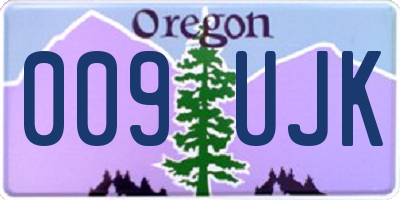 OR license plate 009UJK