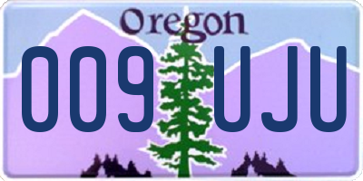 OR license plate 009UJU