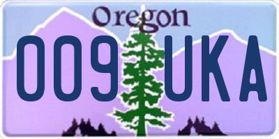 OR license plate 009UKA