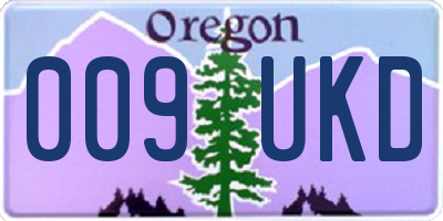 OR license plate 009UKD