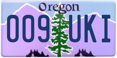 OR license plate 009UKI