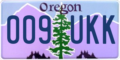 OR license plate 009UKK