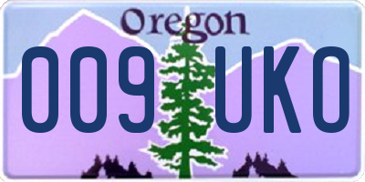 OR license plate 009UKO