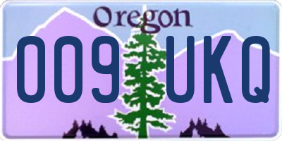 OR license plate 009UKQ