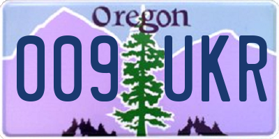 OR license plate 009UKR