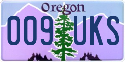OR license plate 009UKS