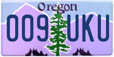 OR license plate 009UKU