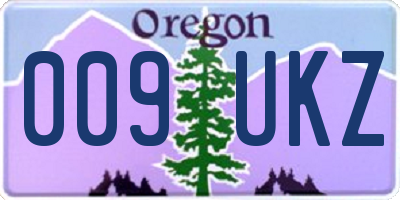 OR license plate 009UKZ