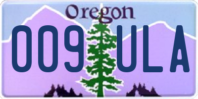 OR license plate 009ULA