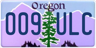 OR license plate 009ULC