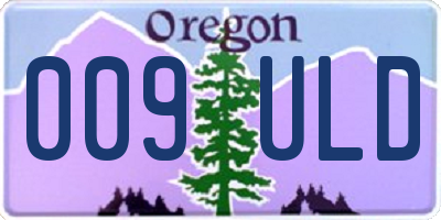OR license plate 009ULD