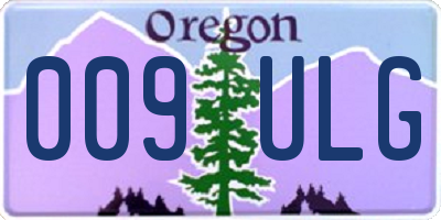 OR license plate 009ULG
