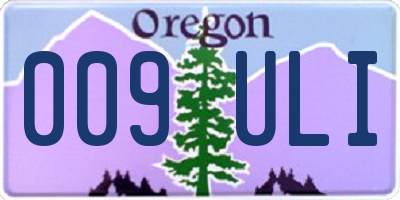 OR license plate 009ULI