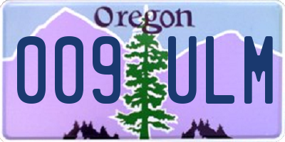 OR license plate 009ULM