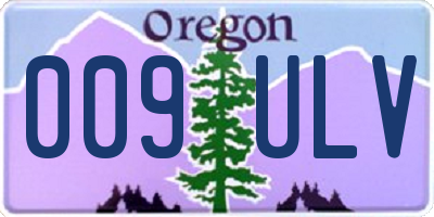 OR license plate 009ULV