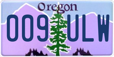 OR license plate 009ULW