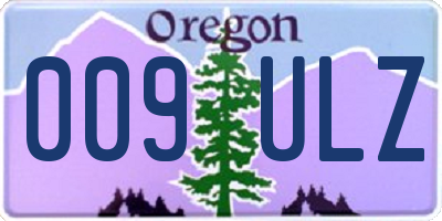 OR license plate 009ULZ
