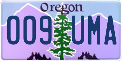 OR license plate 009UMA