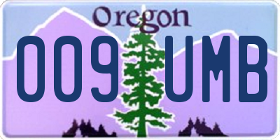 OR license plate 009UMB