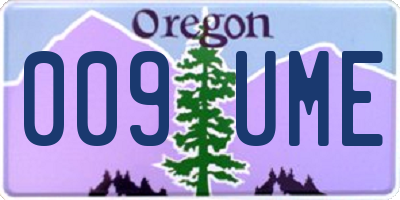 OR license plate 009UME
