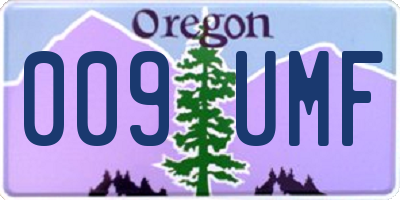 OR license plate 009UMF