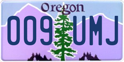 OR license plate 009UMJ