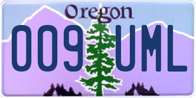 OR license plate 009UML