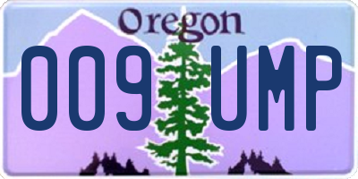 OR license plate 009UMP