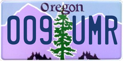 OR license plate 009UMR