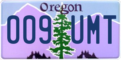 OR license plate 009UMT