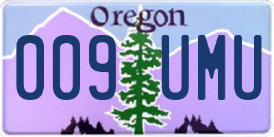 OR license plate 009UMU