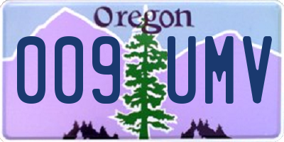 OR license plate 009UMV